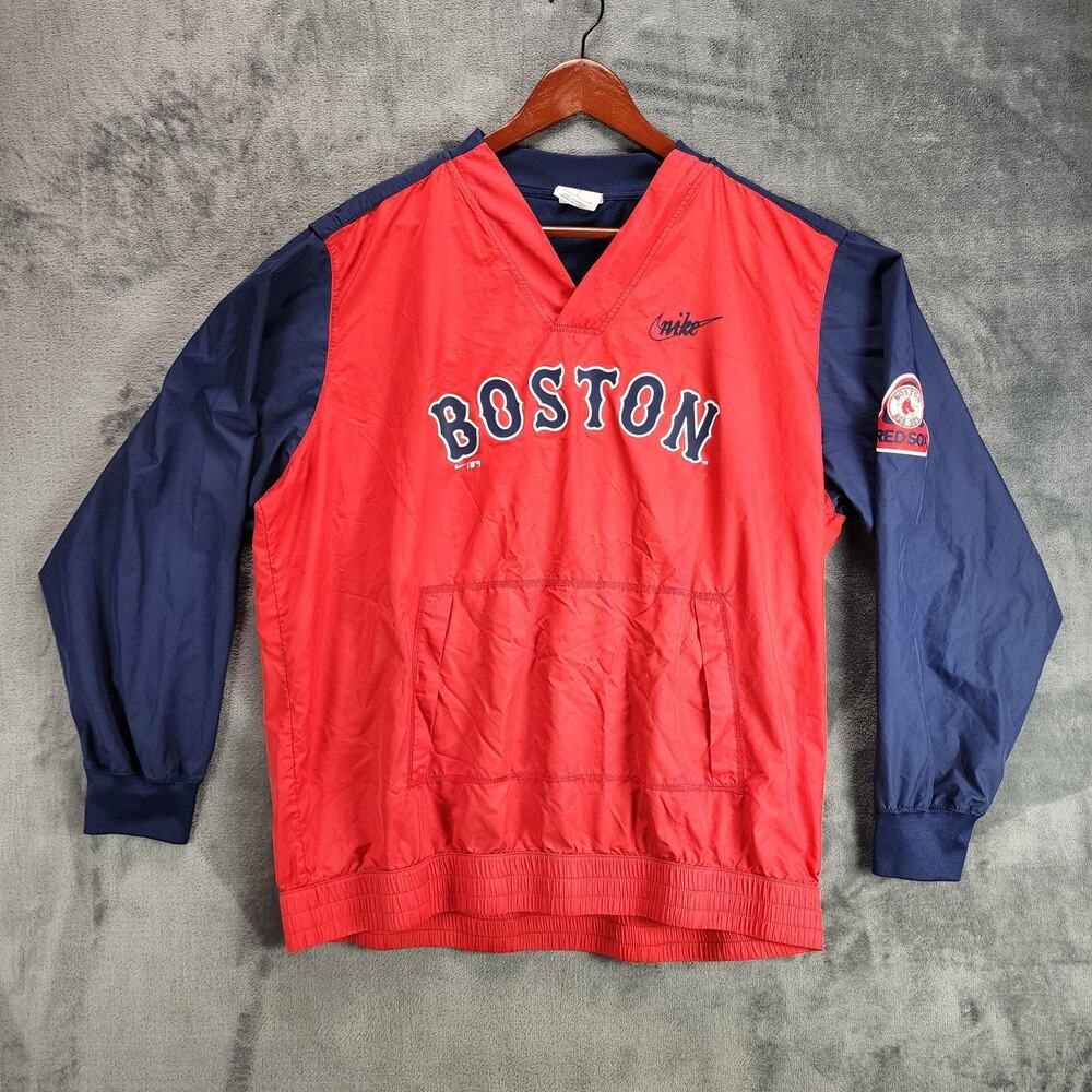 Nike Boston Red Sox Cooperstown Pullover Jacket Men’s Size L Windbreaker Blue